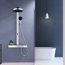 Lefton Thermostatic Shower System with Rainfall Showerhead & Digital Temperature Display-RSS2301