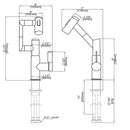 Lefton Single-Hole Rotatable Faucet with Temperature Display-BF2204