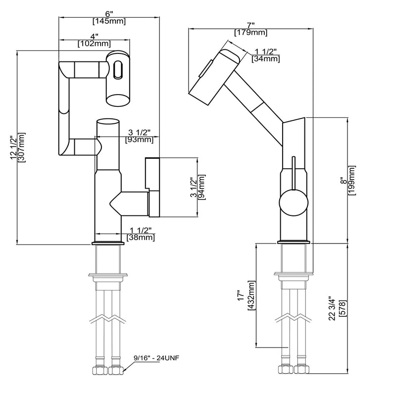 Lefton Single-Hole Rotatable Faucet with Temperature Display-BF2204